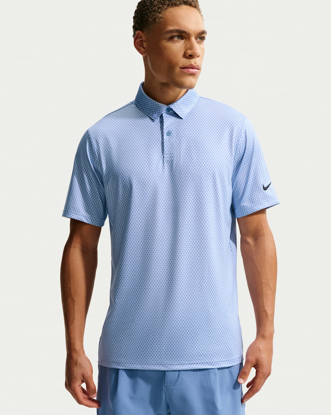 Nike Velocity Dri-FIT Golf-Poloshirt (Herren) - Weiß/Work Blue/Schwarz