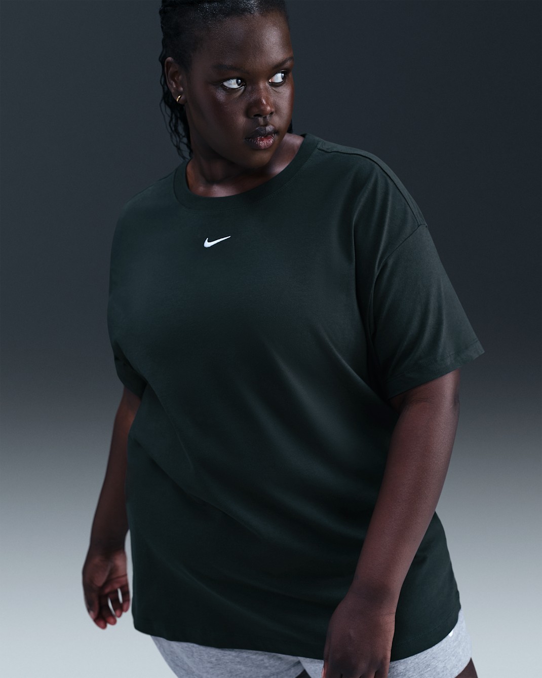 Nike Sportswear Essential Women's T-Shirt (Plus Size) - Seaweed