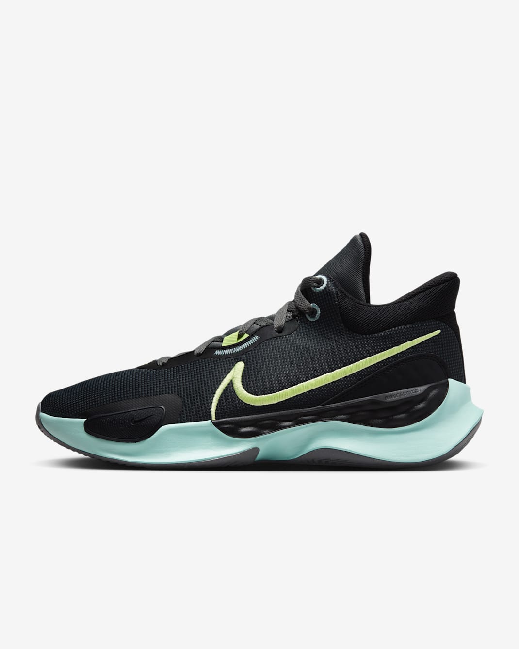 Nike Elevate 3 Basketball Shoes - Black/Iron Grey/Jade Ice/Pastel Yellow