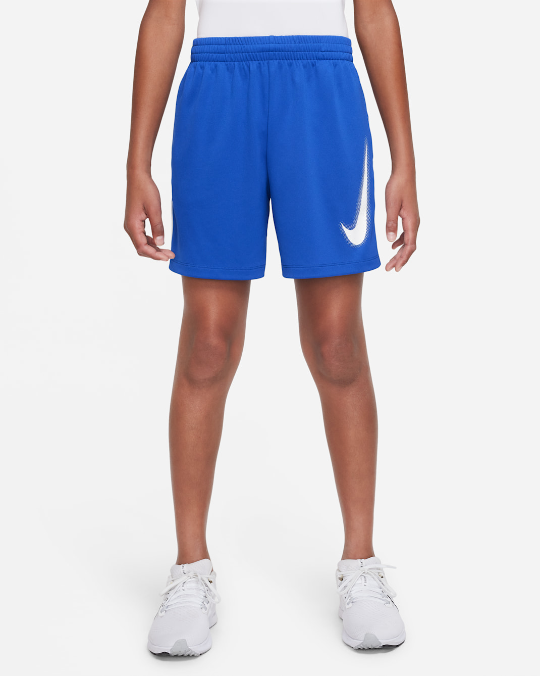 Nike Multi Big Kids' (Boys') Dri-FIT Graphic Training Shorts - Game Royal/White/White