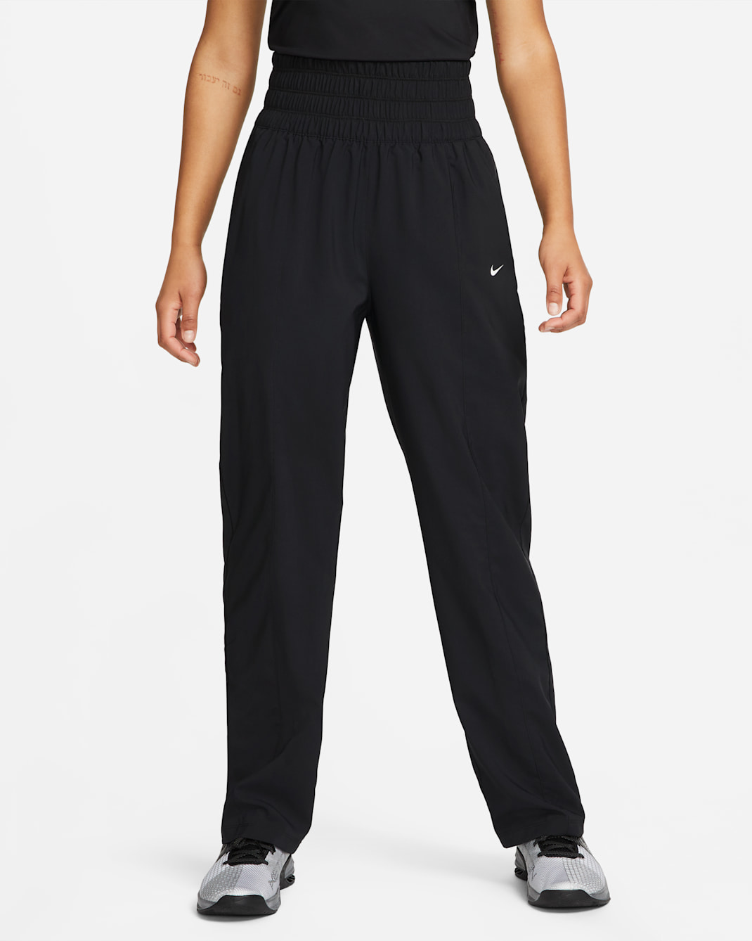 Nike Dri-FIT One Women's Ultra High-Waisted Trousers - Black/White