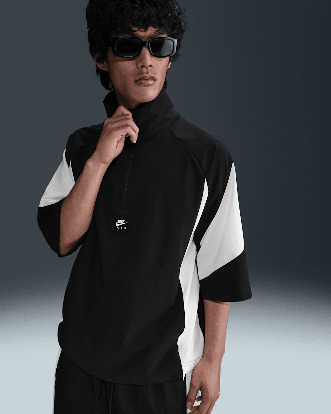 ナイキ エア メンズ ショートスリーブ トップ - ブラック/ホワイト/ホワイト