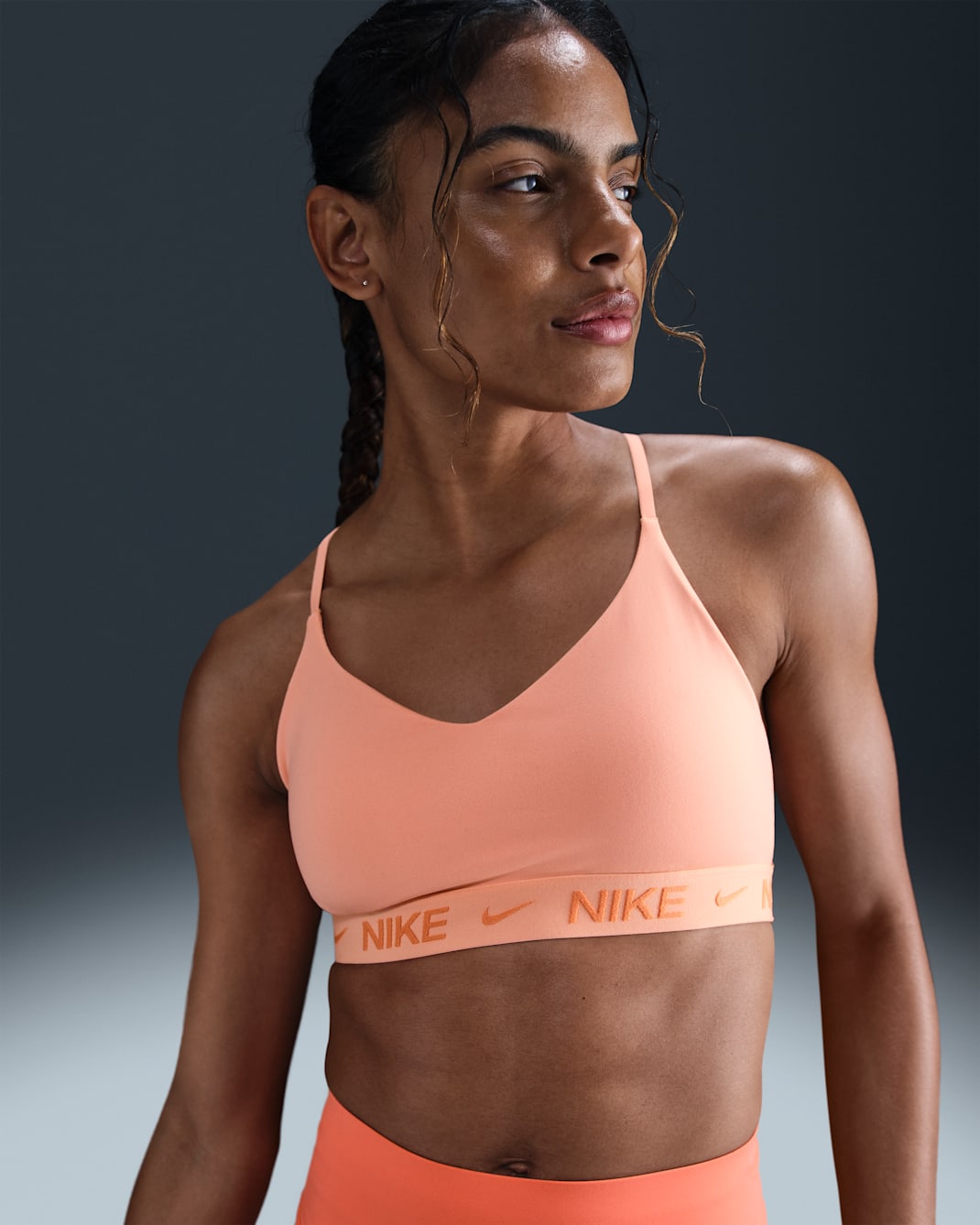 Nike Indy Light-Support Women's Padded Adjustable Sports Bra - Apricot Agate/Apricot Agate