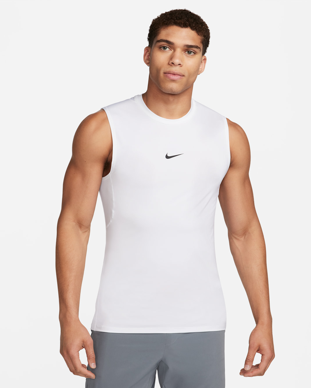 Nike Pro Men's Dri-FIT Slim Sleeveless Top - White/Black
