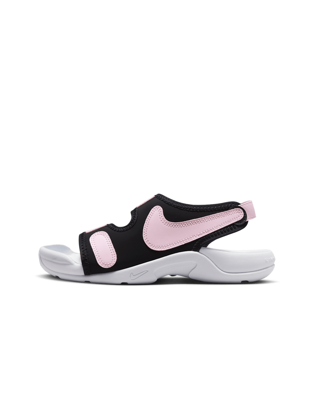Nike Sunray Adjust 6 Older Kids' Slides - Black/White/Pink Foam