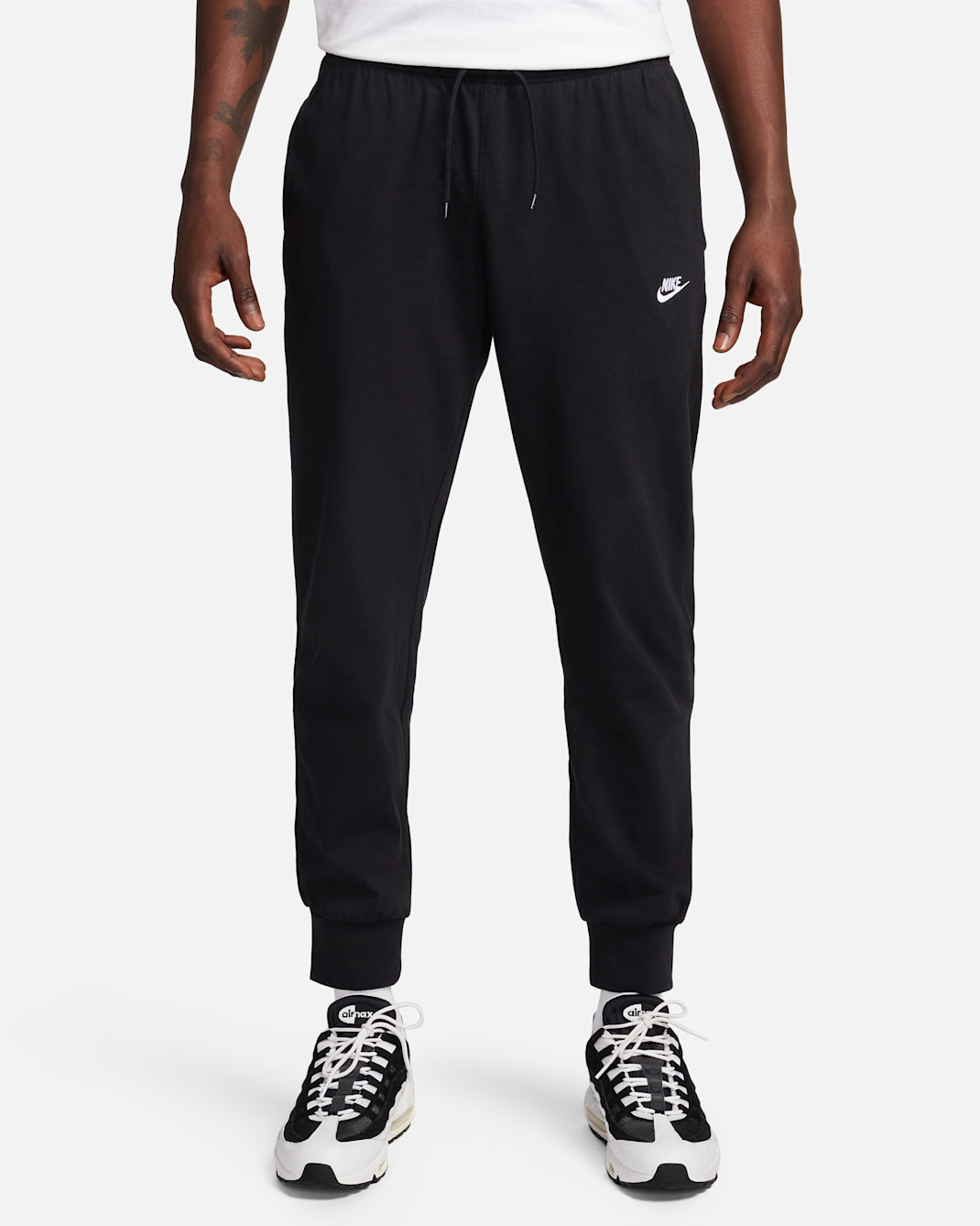 Nike Club Men's Knit Joggers - Black/White