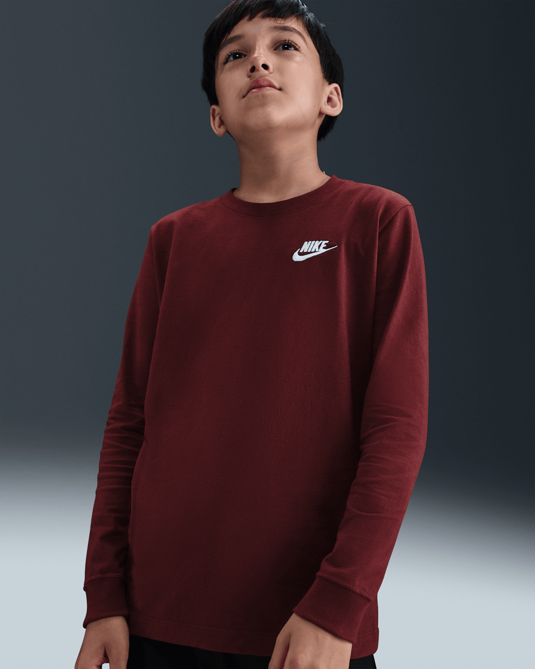 Nike Sportswear Big Kids' Long-Sleeve T-Shirt - Dark Team Red