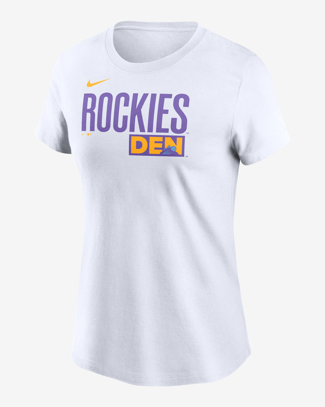 Playera Nike de la MLB para mujer Colorado Rockies City Connect Wordmark - Blanco