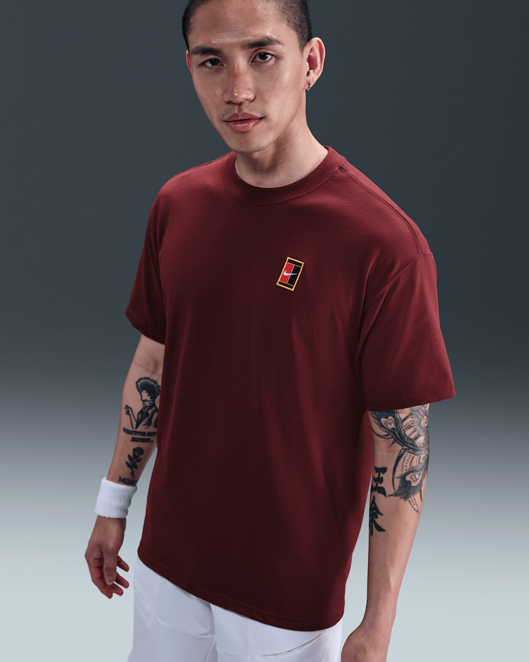 NikeCourt Men's Max90 Tennis T-Shirt - Dark Team Red