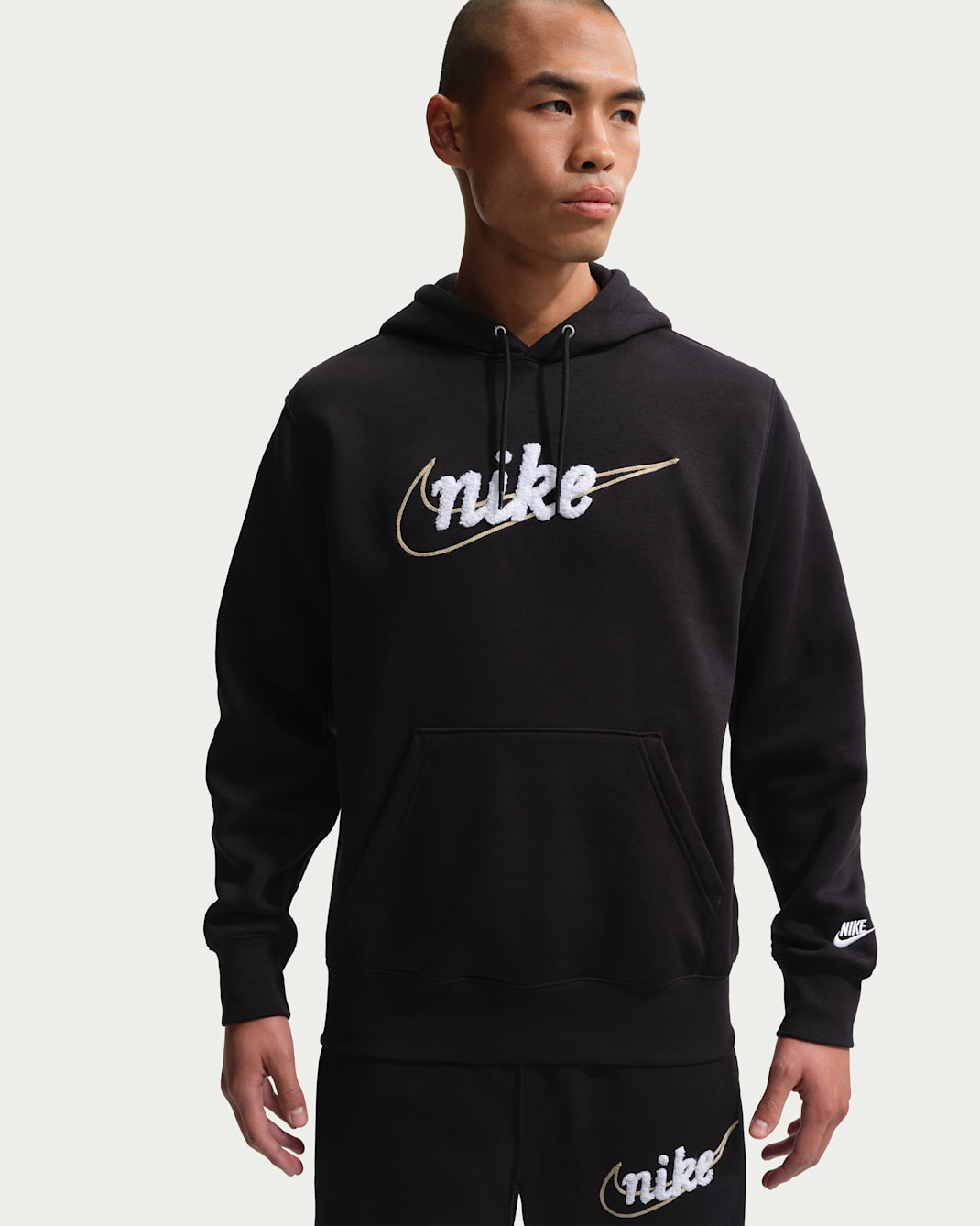 Nike Sportswear Club Men's Fleece Hoodie - Black/Black/White