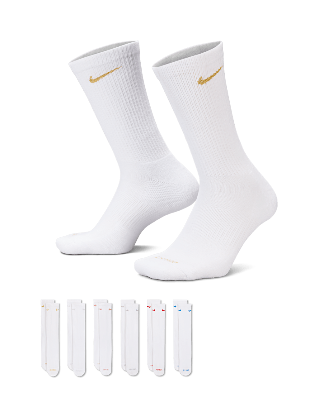 Nike Everyday Plus Cushioned Training Crew Socks (6 Pairs) - Multi-Colour