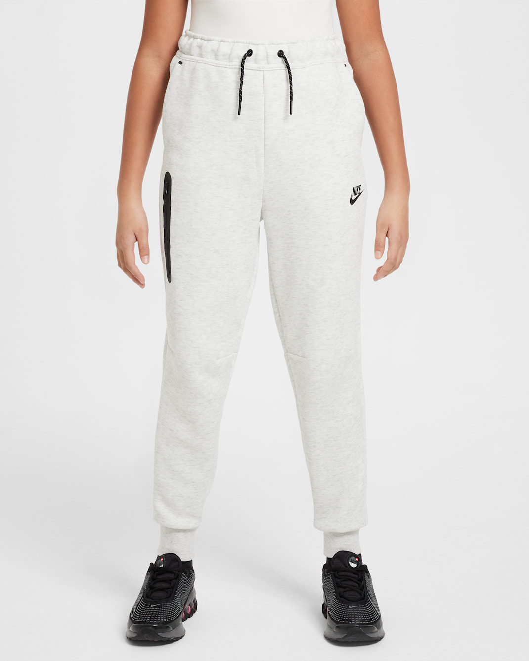 Nike Sportswear Tech Fleece Girls' Joggers - Light Grey/Heather/Black/Black