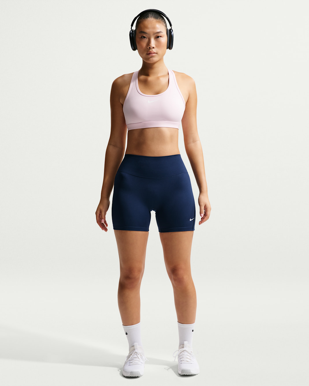 Nike One Women's High-Waisted 12.5cm (approx.) Biker Shorts - Midnight Navy/White