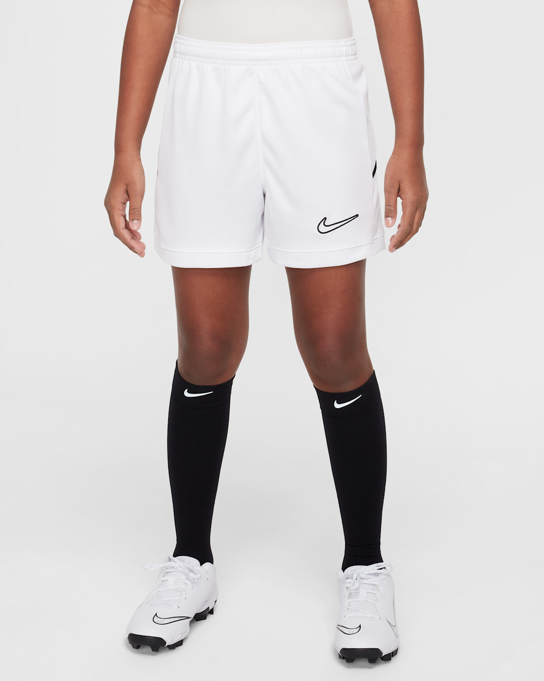 Nike Academy Big Kids' Dri-FIT 4" Soccer Shorts - White/White/Black