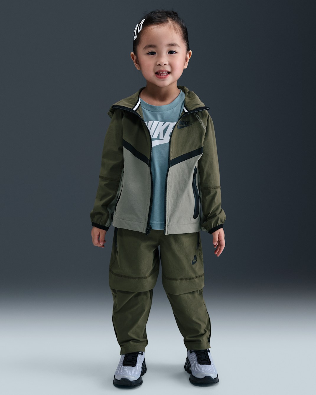 Nike Dri-FIT Toddler Tech Woven 2-Piece Set - Light Army