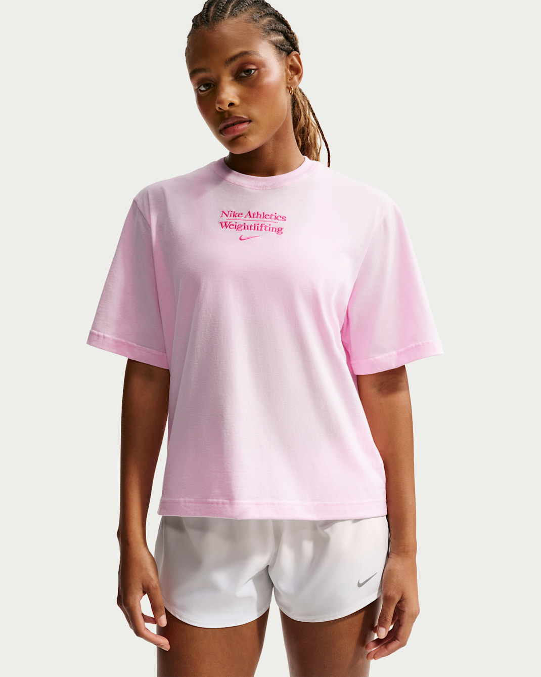 Nike Weightlifting Women's Boxy T-Shirt - Pink Foam/Pink