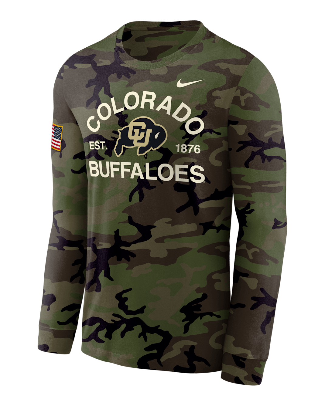 Playera de manga larga Nike Dri-FIT para hombre Colorado Buffaloes Legend - Oliva medio/Verde camuflaje