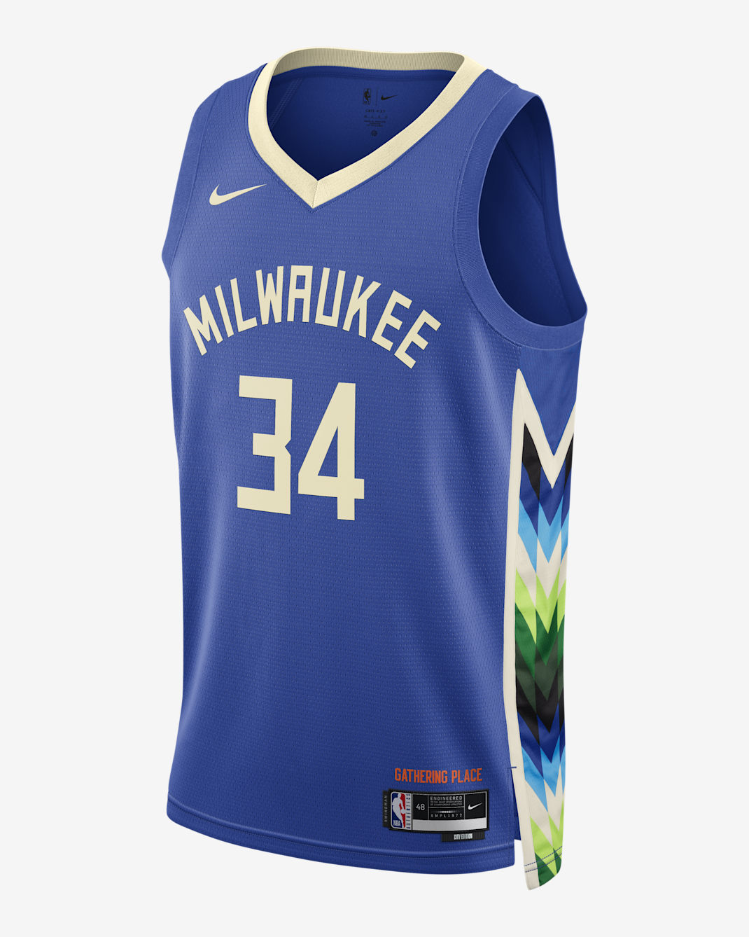 Giannis Antetokounmpo Milwaukee Bucks City Edition Nike Dri-FIT NBA Swingman Jersey - Game Royal