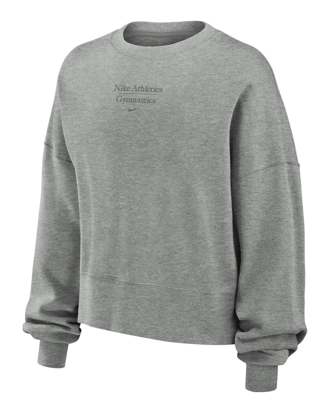 Sudadera de cuello redondo de gimnasia para mujer Nike Phoenix Fleece - Gris oscuro jaspeado