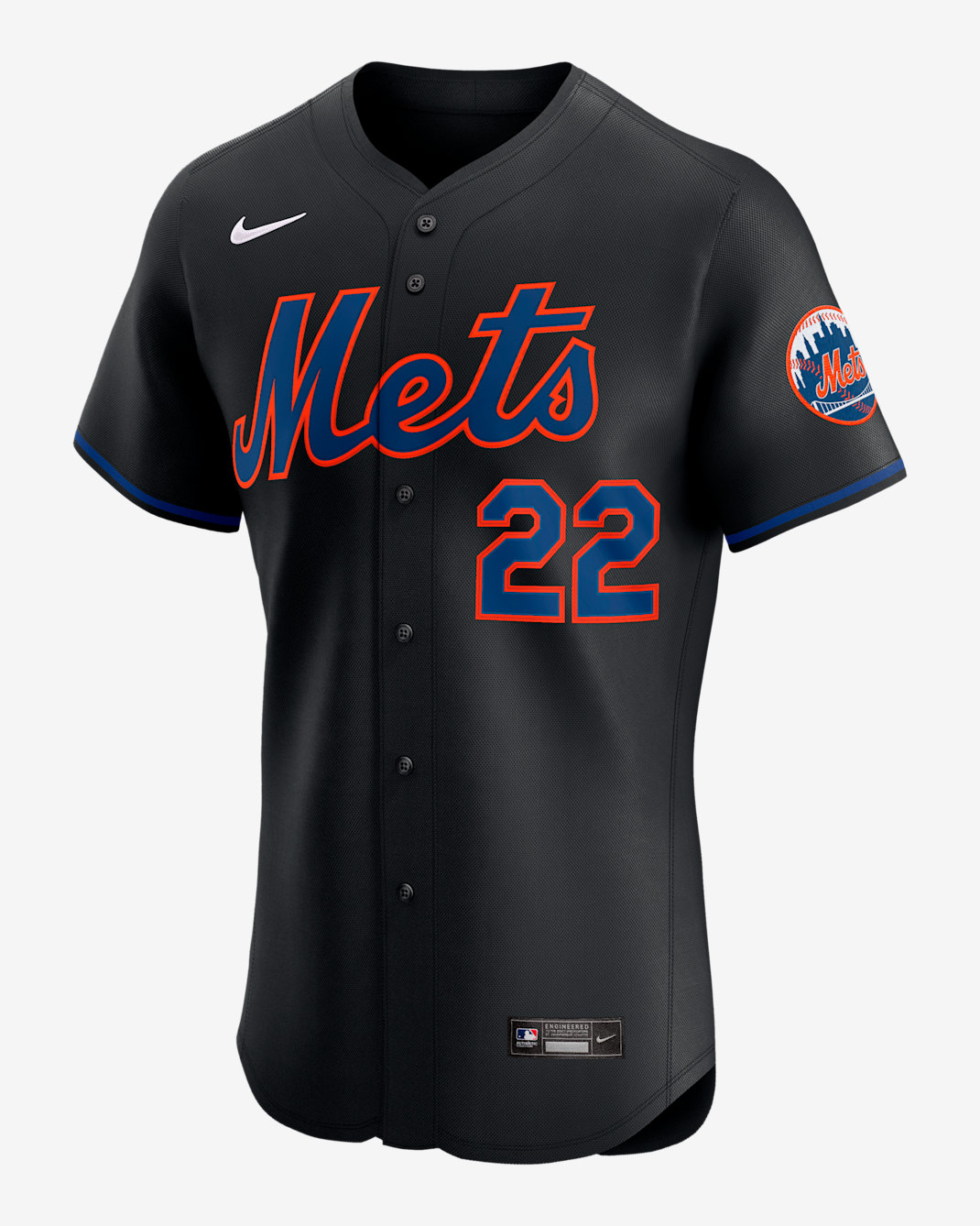 Jersey Nike Dri-FIT ADV de la MLB Elite para hombre Juan Soto New York Mets - Negro