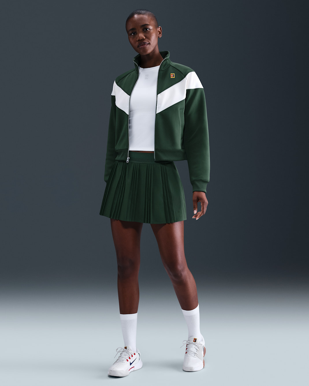 NikeCourt Advantage Faldilla de tennis prisada Dri-FIT - Dona - Fir/Fir
