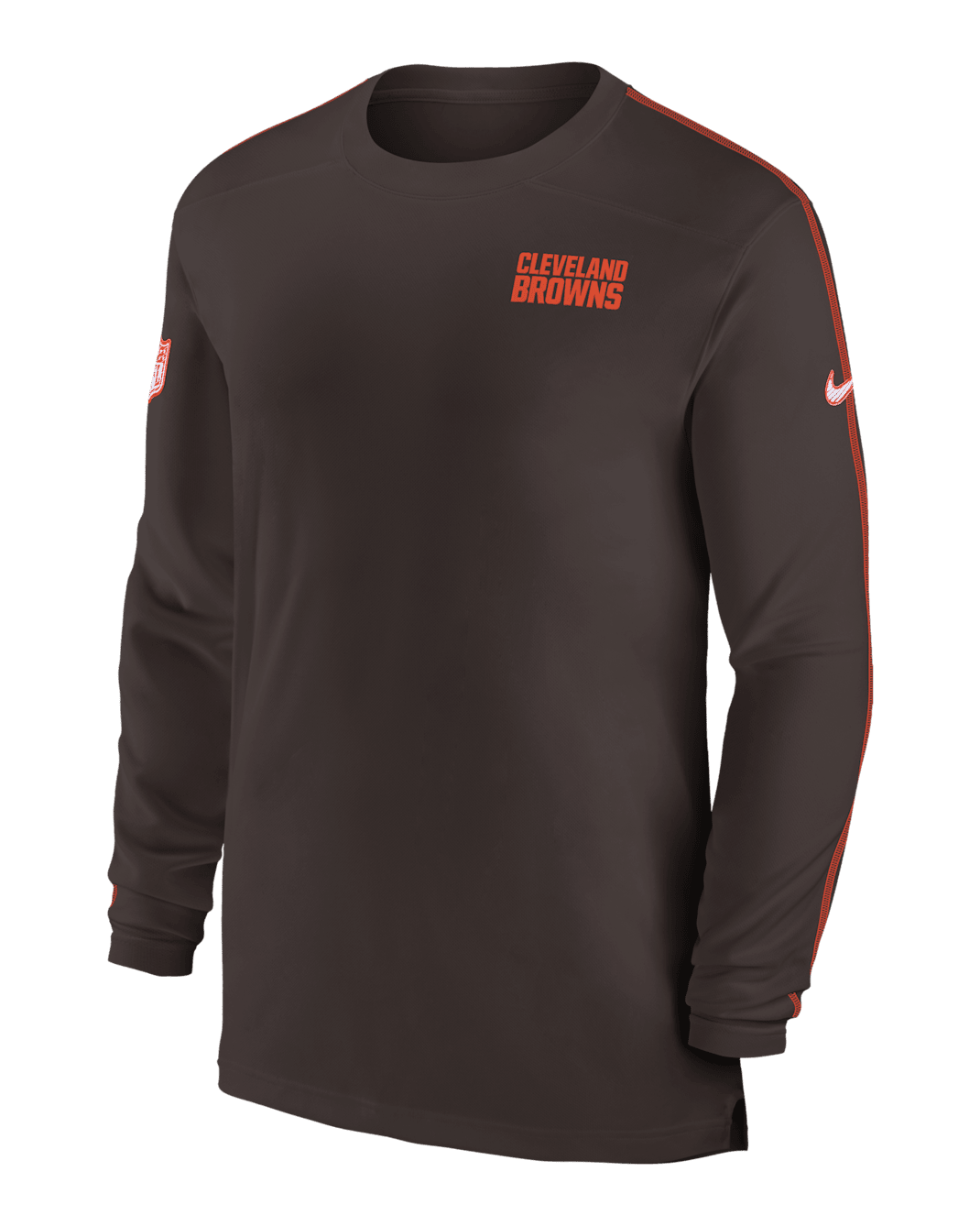 Cleveland Browns Sideline Coach Men's Nike Dri-FIT NFL Long-Sleeve Top - Brown