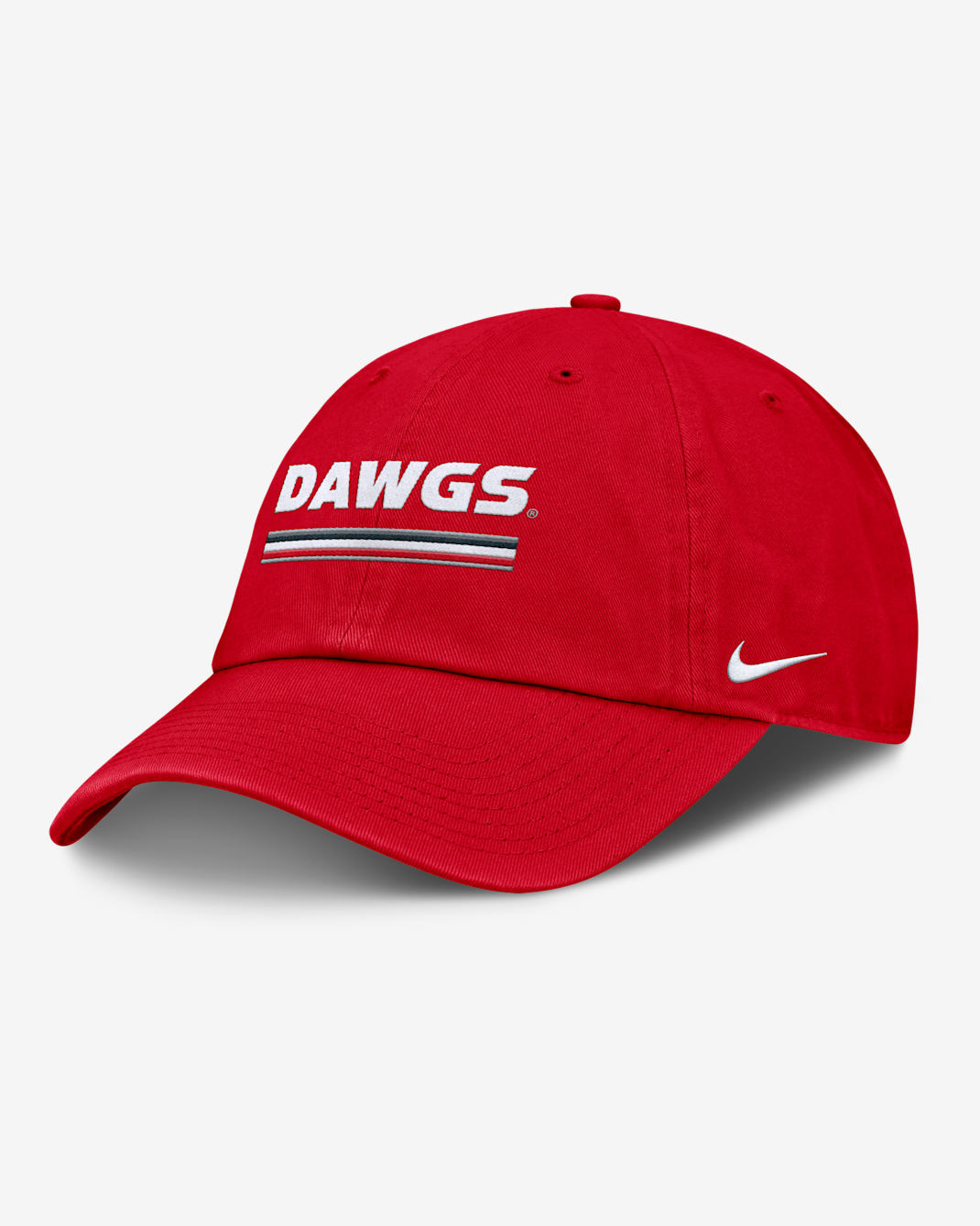Gorra universitaria Nike ajustable Georgia Primetime Campus Club para hombre - Rojo