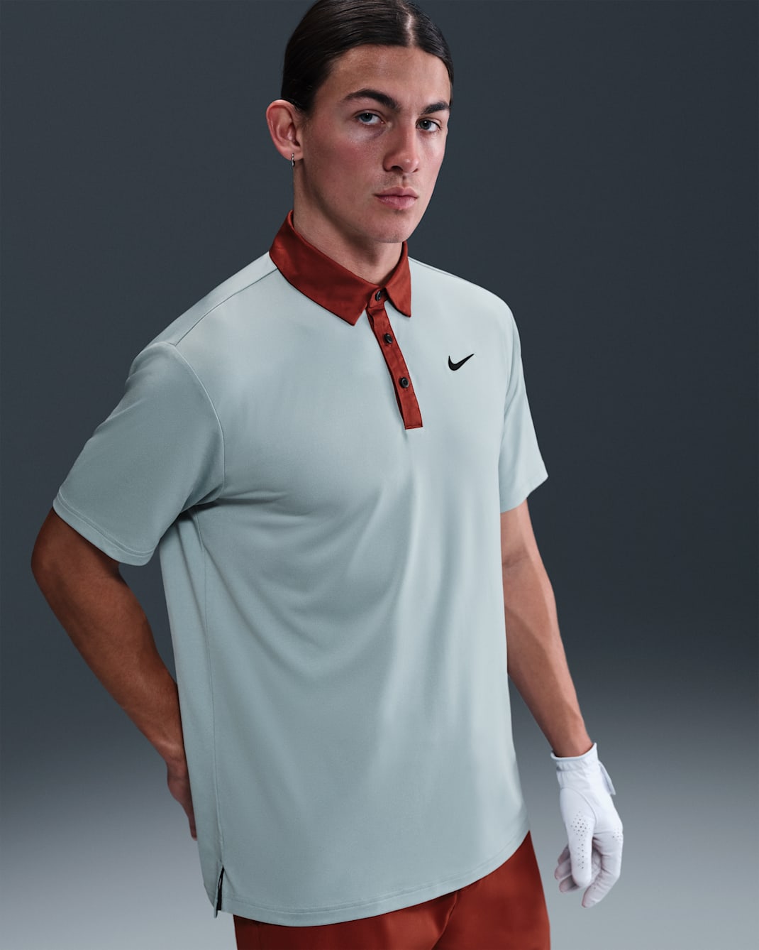 Nike Tour Men's Dri-FIT Golf Polo - Ocean Cube/Mars Stone/Black