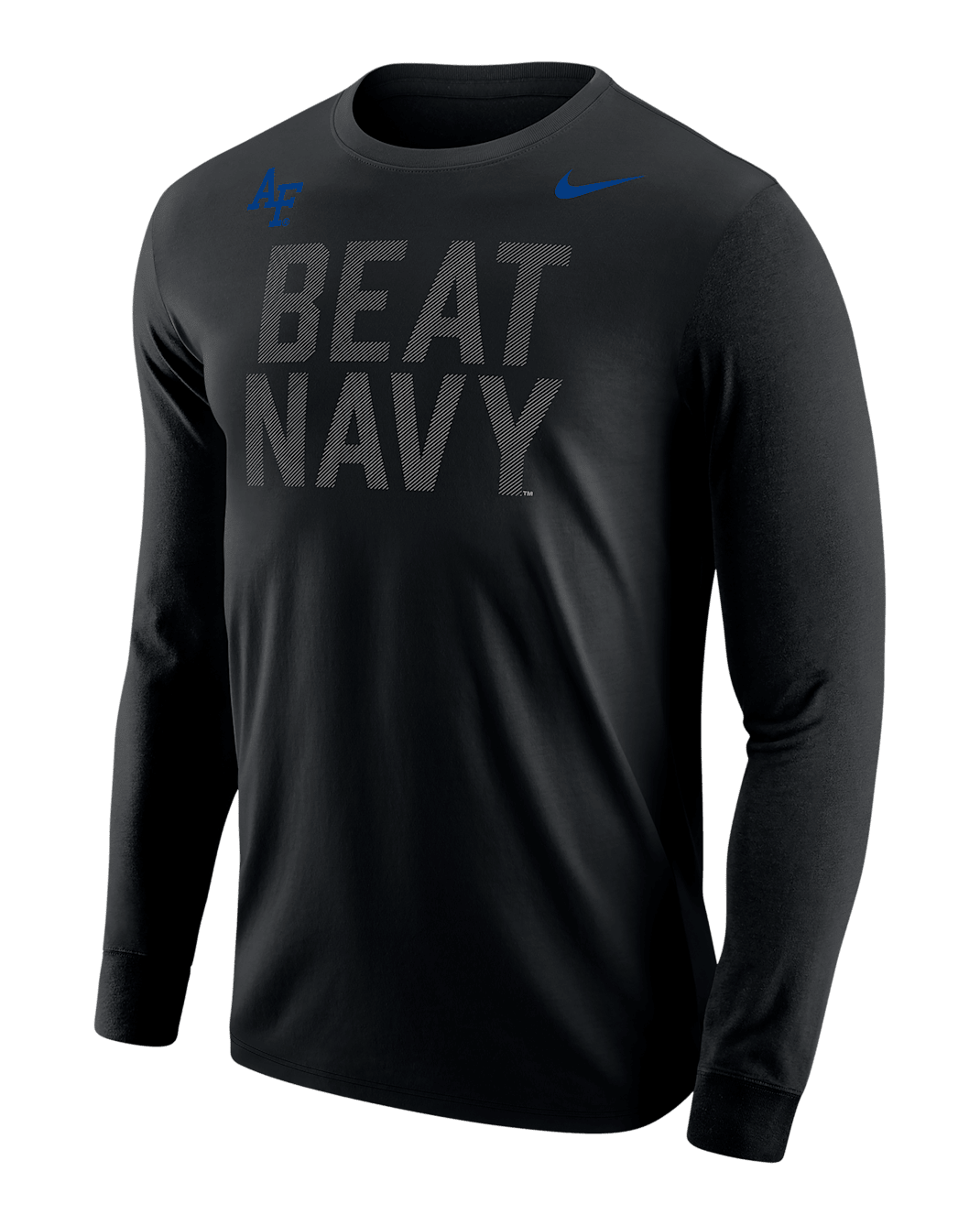 Air Force Men's Nike College Long-Sleeve T-Shirt - Black