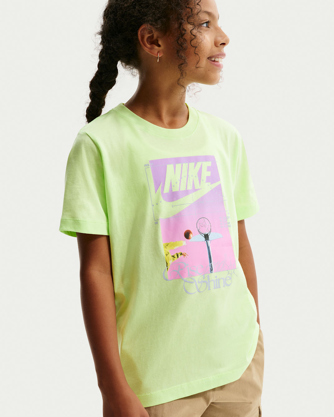 Nike Sportswear Big Kids' T-Shirt - Light Liquid Lime