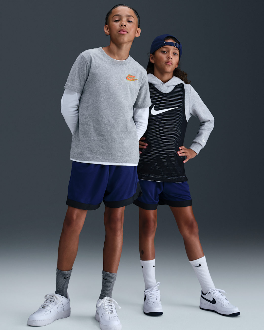 Nike Court Big Kids' Dri-FIT 5" Basketball Shorts - Blue Void/Black