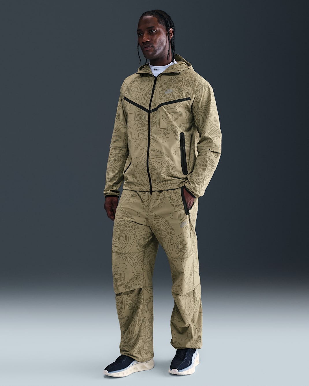 Nike Tech Men's Open-Hem Woven Pants - Neutral Olive