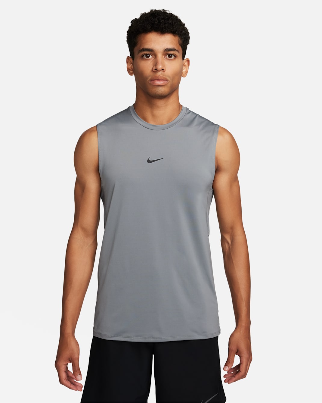 Nike Pro Men's Dri-FIT Slim Sleeveless Top - Smoke Grey/Black