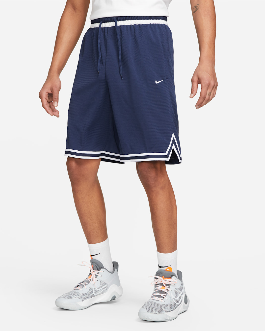 Shorts de básquetbol de 25 cm para hombre Nike Dri-FIT DNA - Azul marino medianoche/Blanco