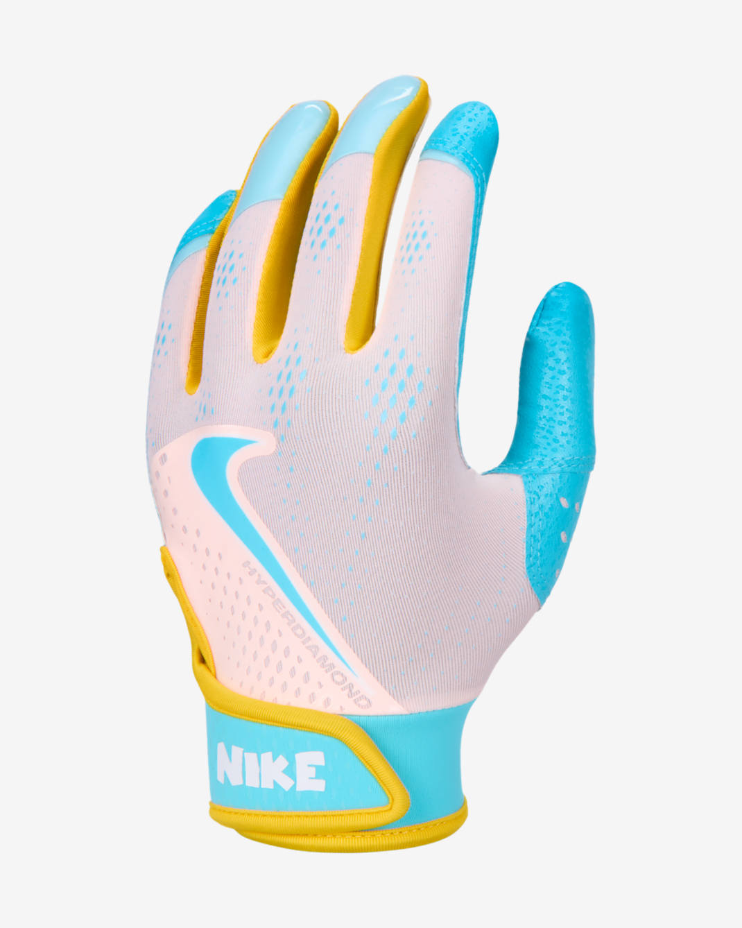 Nike Hyperdiamond Kids' Softball Gloves (1 Pair) - Prism Pink/Gamma Blue/Gamma Blue