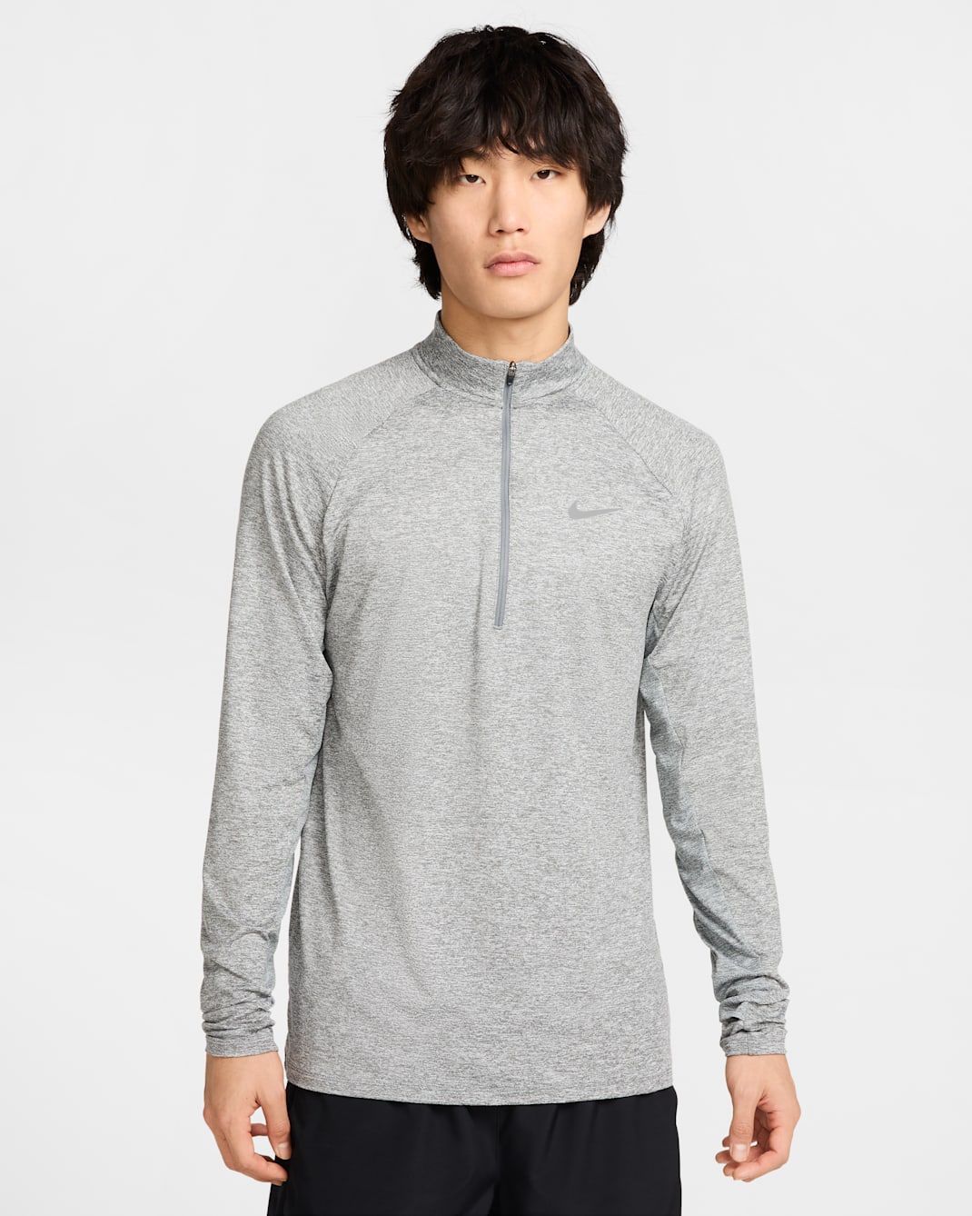 Nike Stride Men's Dri-FIT 1/4-Zip Running Top - Smoke Grey/Heather