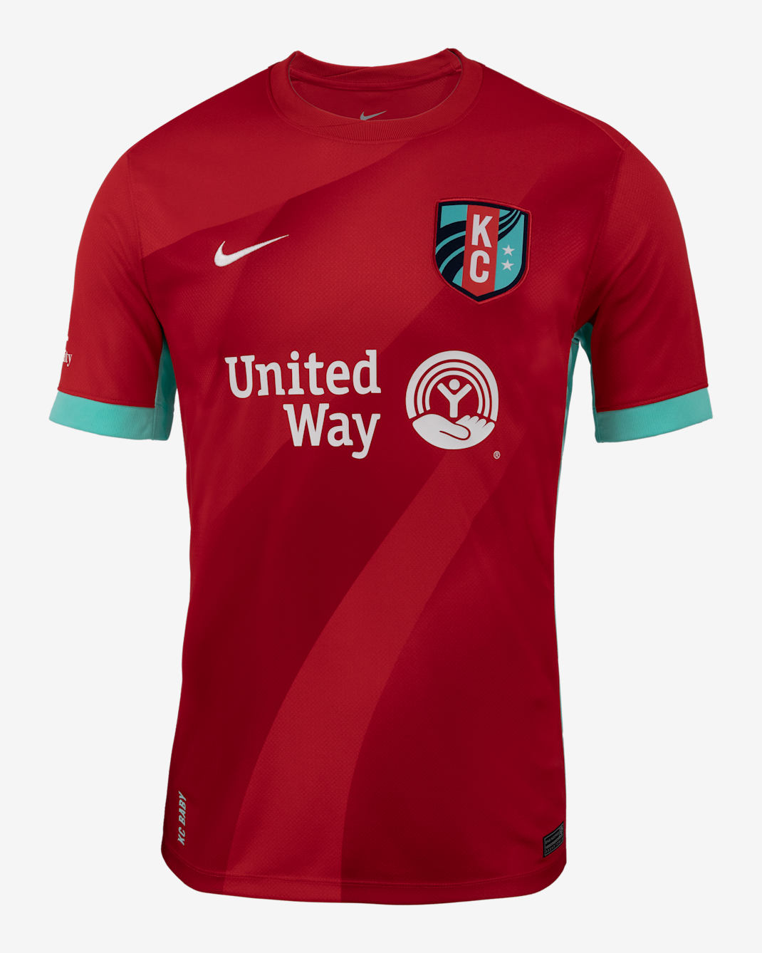 KC Current 2025 Stadium Home Men's Nike Dri-FIT NWSL Replica Jersey - University Red/Hyper Turquoise