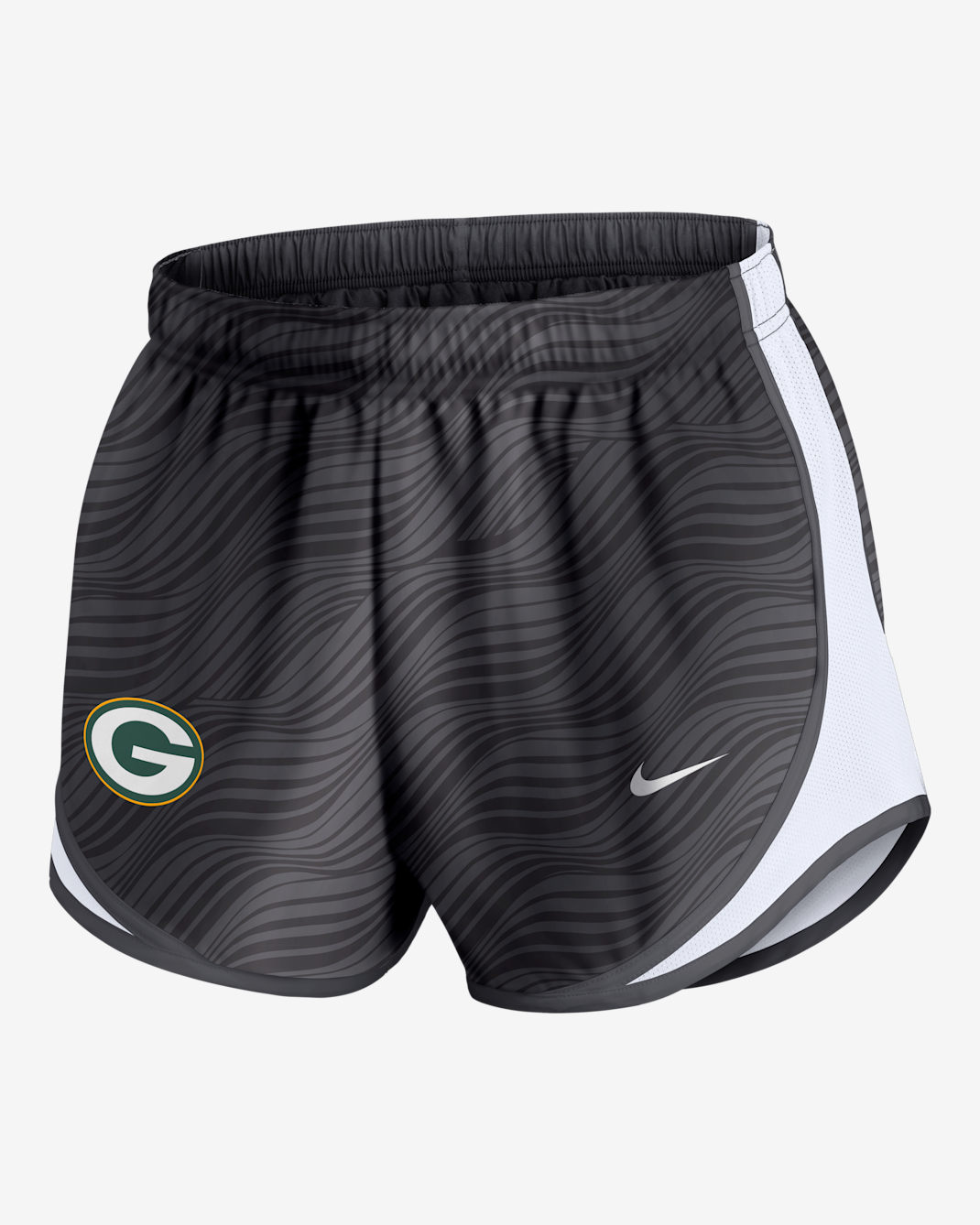 Green Bay Packers Tempo Women's Nike Dri-FIT NFL Shorts - Anthracite/White