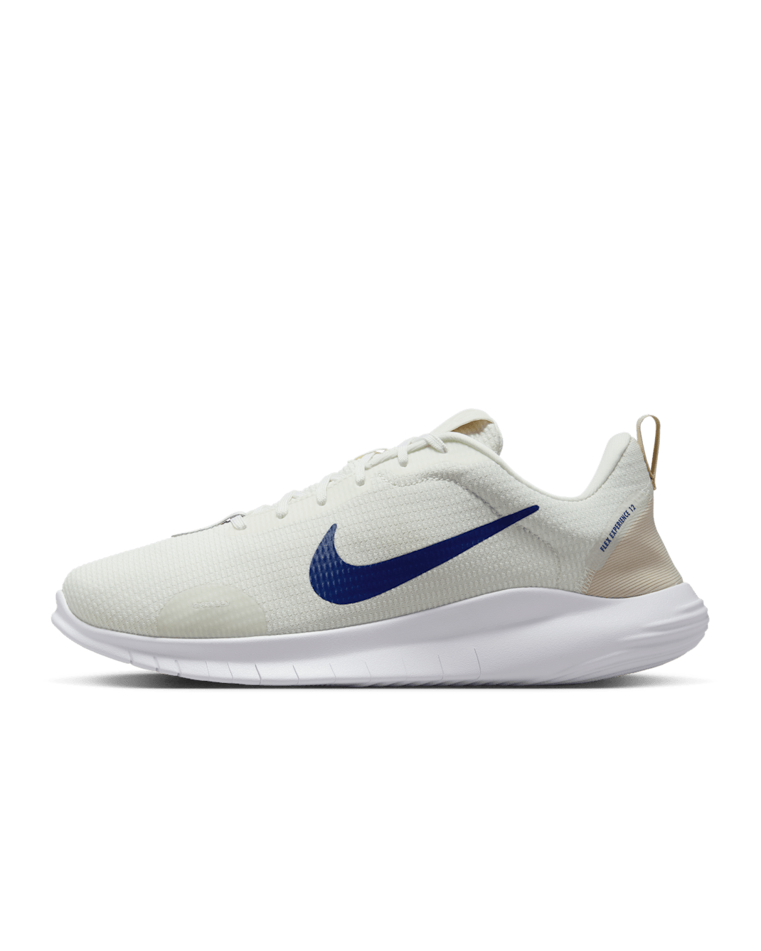 Nike Flex Experience Run 12 Men's Road Running Shoes (Extra Wide) - Sail/Light Orewood Brown/Deep Royal Blue
