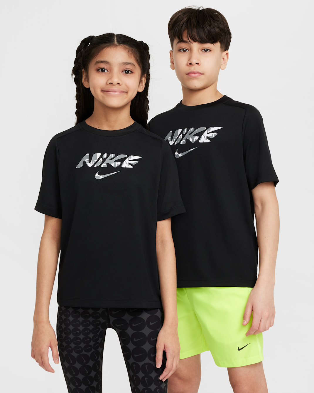Nike マルチ ジュニア (ボーイズ) Dri-FIT ショートスリーブ トップ - ブラック