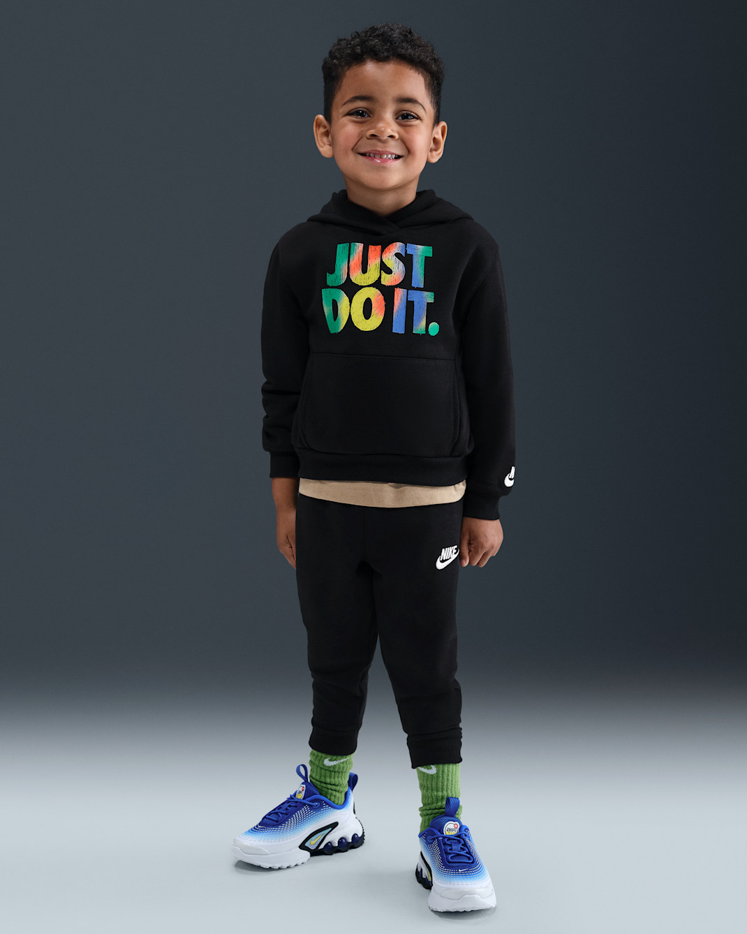 Nike Sportswear Reveal zweiteiliges Hoodie-Set (Kleinkinder) - Schwarz