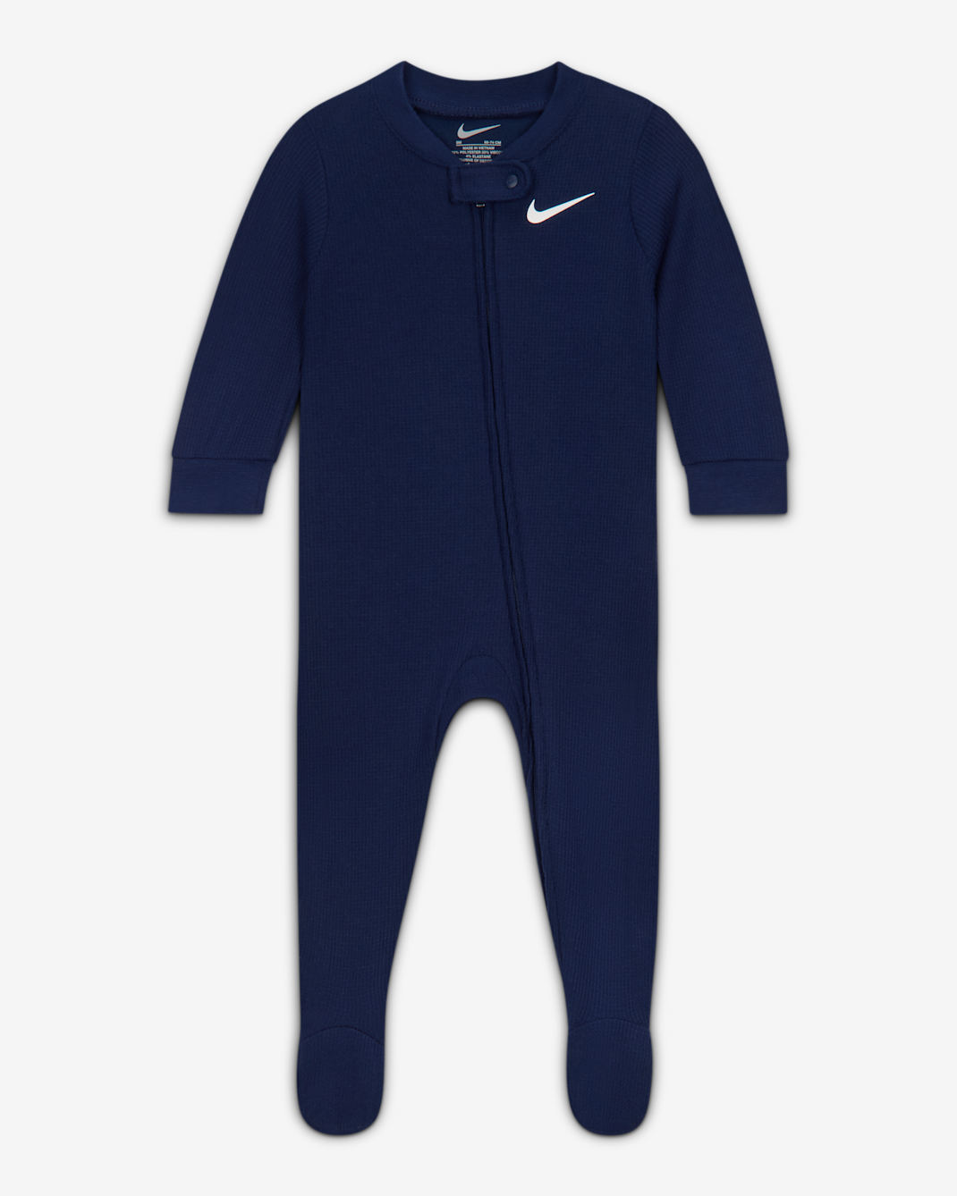 Nike Baby Viscose Waffle Knit Footed Coverall - Midnight Navy
