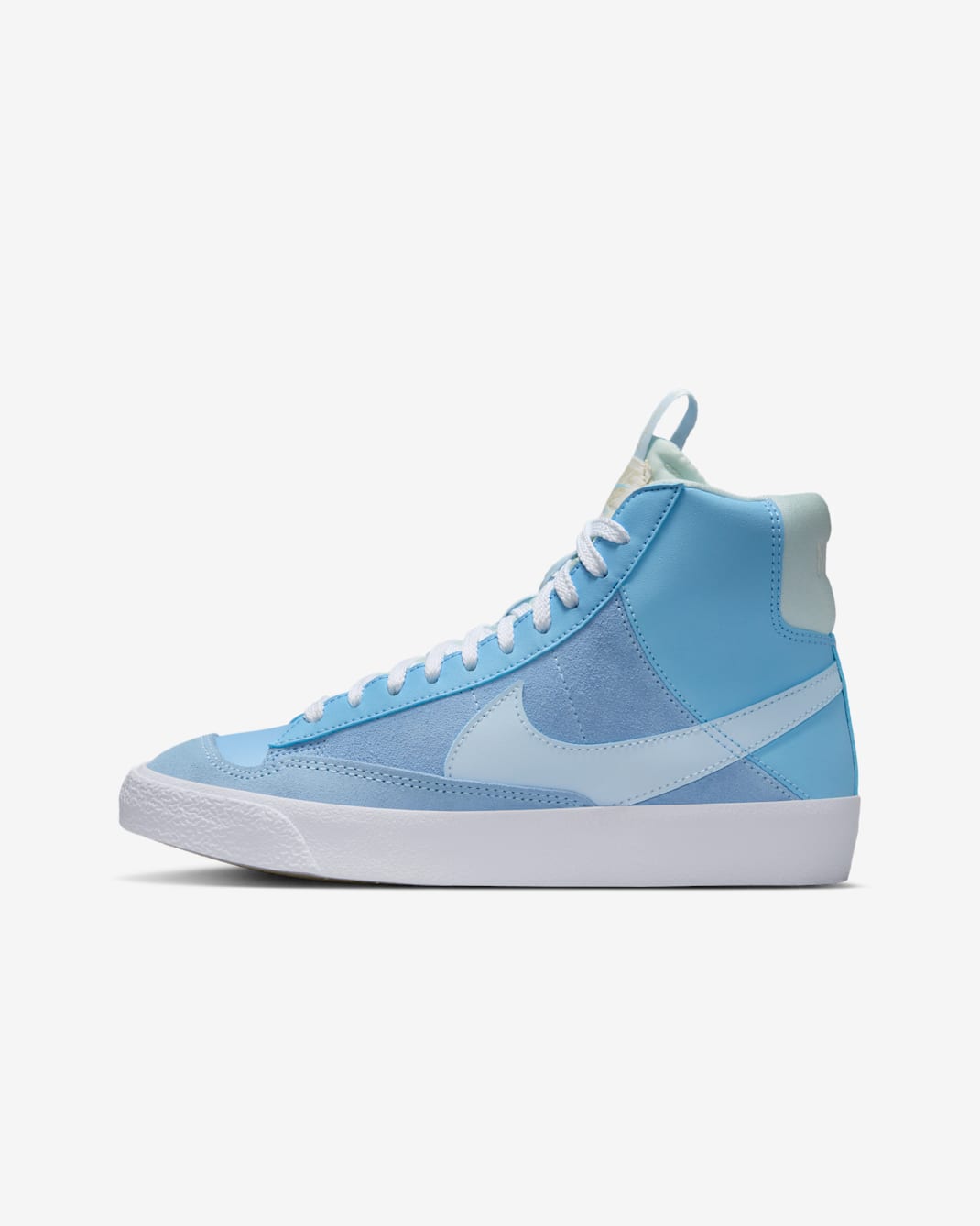 Nike Blazer Mid '77 SE D Big Kids' Shoes - Psychic Blue/Sail/Beach/Blue Tint