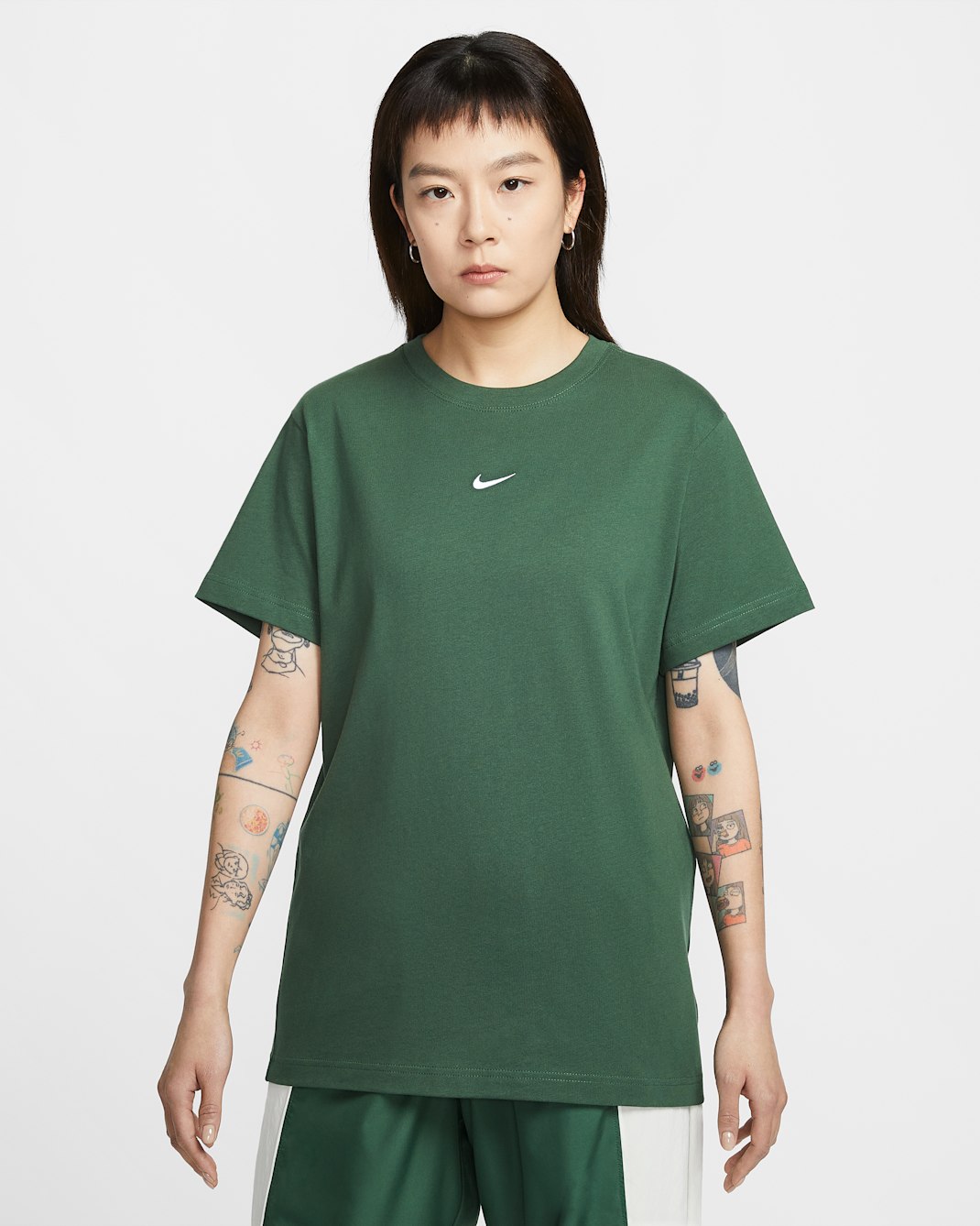 Nike Sportswear Women's Oversized Short-Sleeve T-Shirt (Plus Size) - Fir