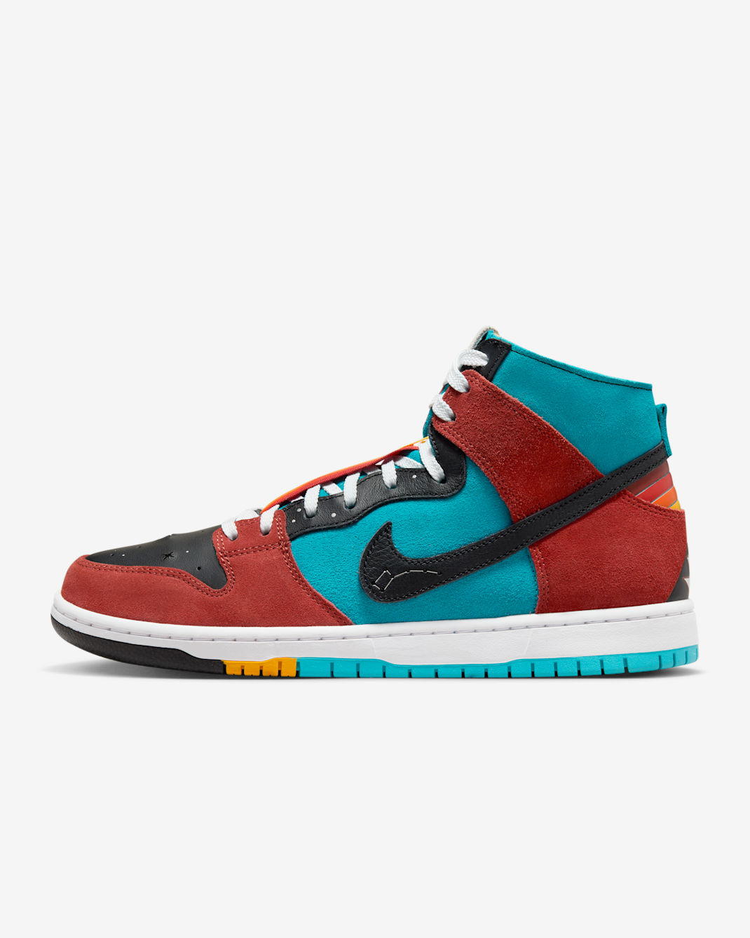 Tenis para hombre Nike SB Dunk High Decon - Azul turquesa/Naranja fuerte/Negro