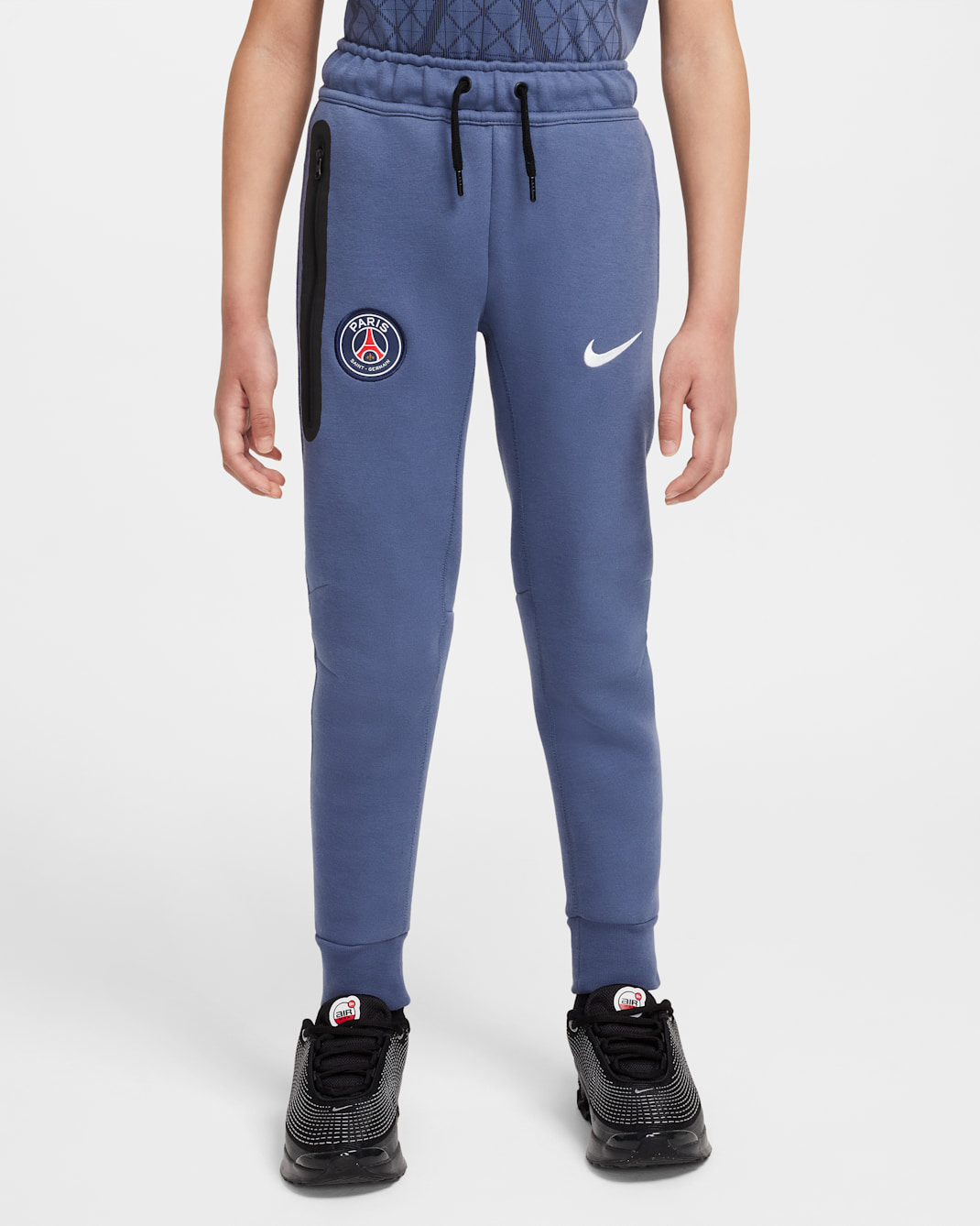 Fleecebyxor Paris Saint-Germain Tech Nike Football för ungdom (killar) - Diffused Blue/Vit