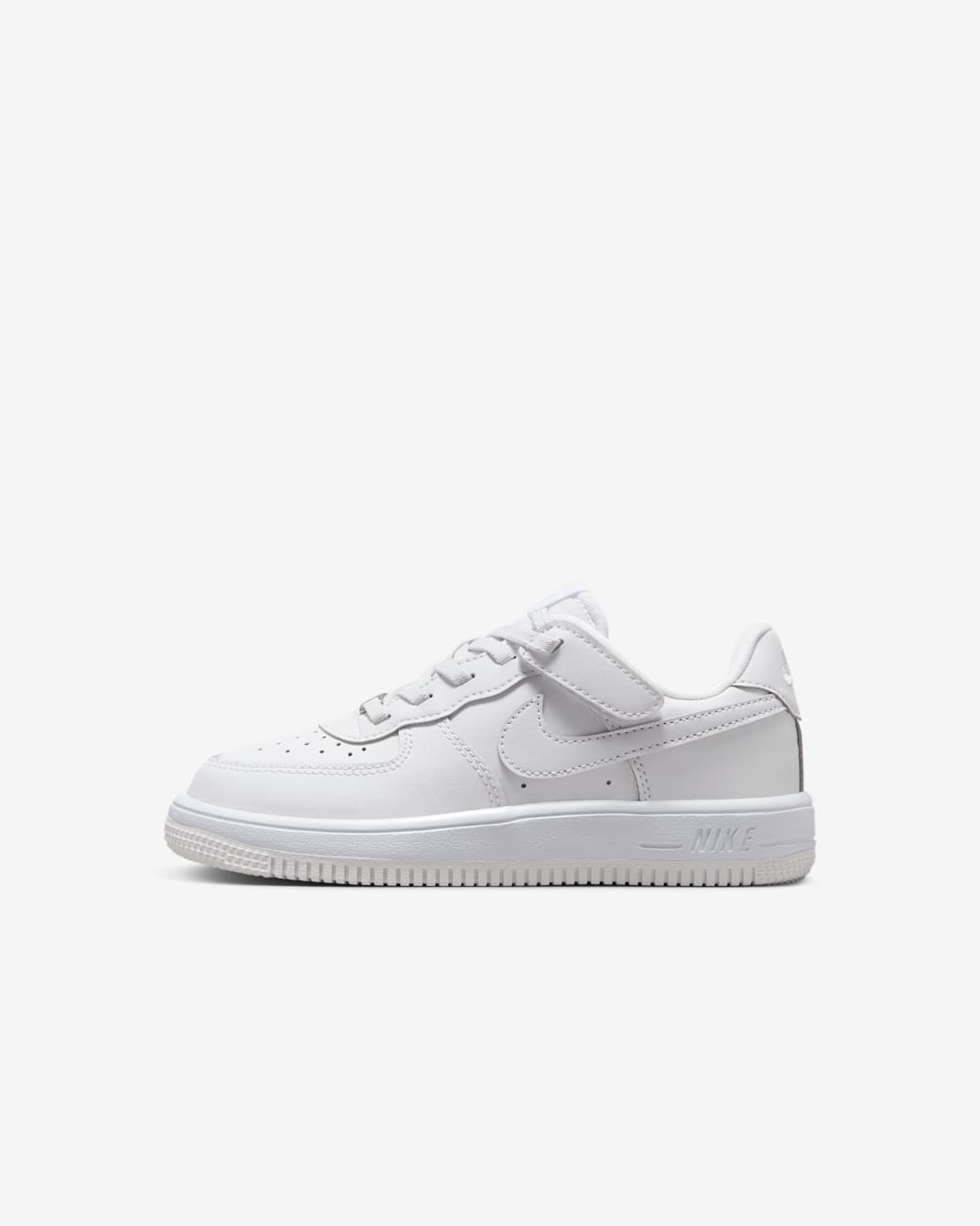 Nike Force 1 Low EasyOn Younger Kids' Shoes - White/White/White