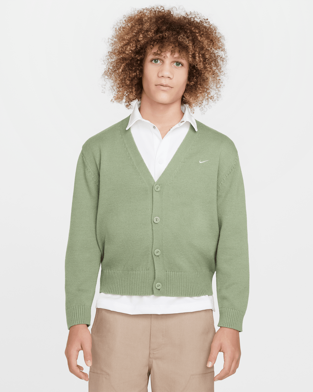 Kardigan Nike Sportswear Metro Ground pro větší děti - Oil Green