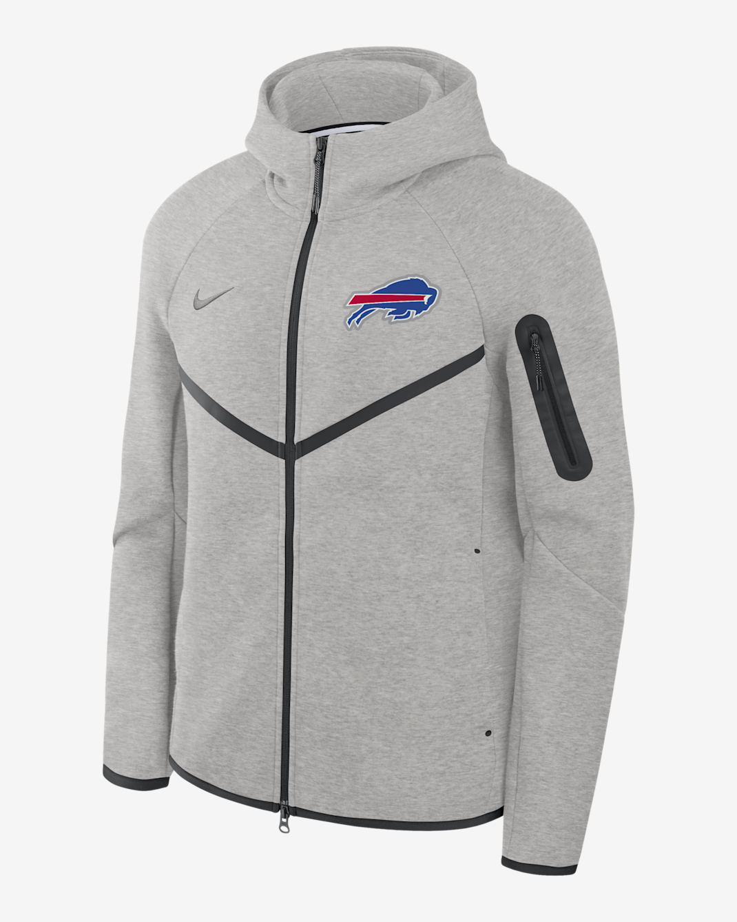 Buffalo Bills Tech Fleece Windrunner Men's Nike NFL Full-Zip Hooded Jacket - Dark Grey Heather
