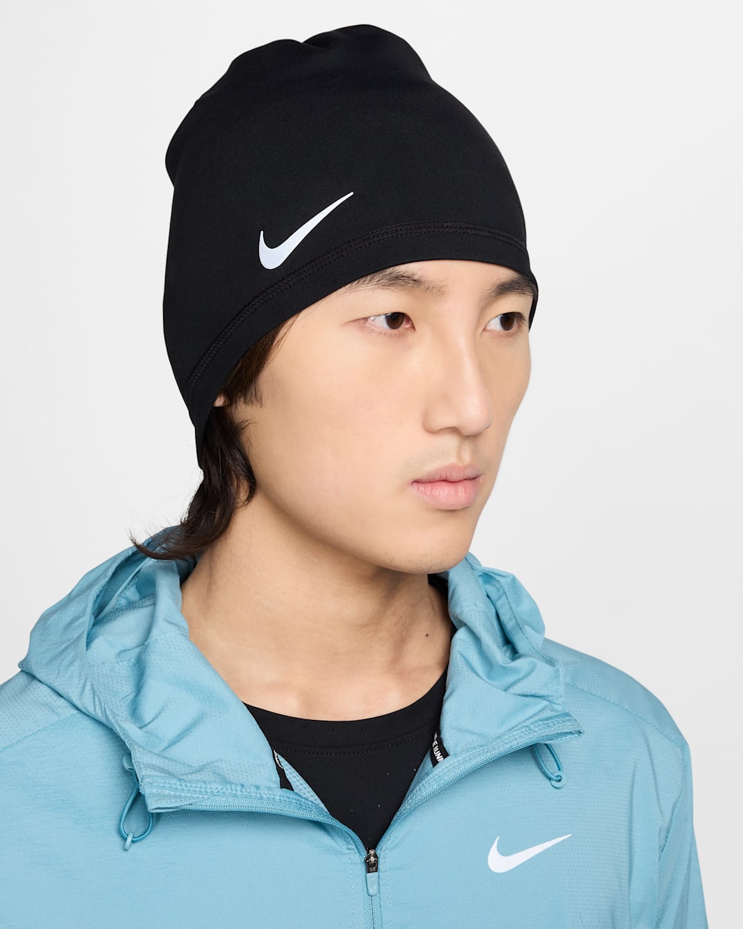 Gorro de correr Dri-FIT sin dobladillo Nike Peak - Negro